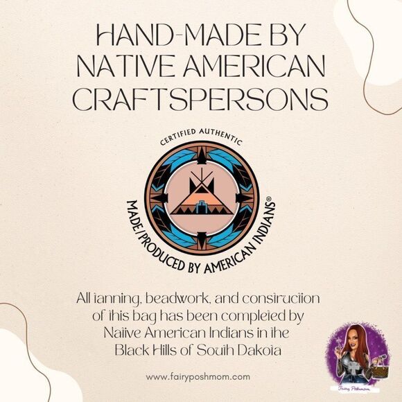 🔷️Genuine Elk Hide Crossbody Bag with Horse by Native Americans BNA5 - Picture 11 of 11